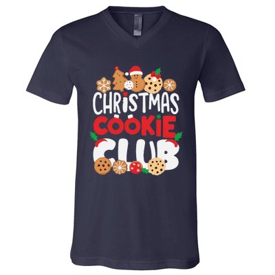 Christmas Cookie Club Holiday Baking Family Party Fun V-Neck T-Shirt