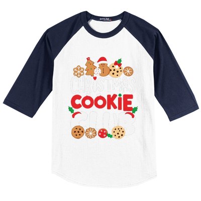 Christmas Cookie Club Holiday Baking Family Party Fun Baseball Sleeve Shirt