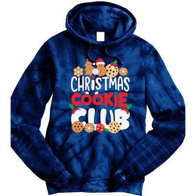 Christmas Cookie Club Holiday Baking Family Party Fun Tie Dye Hoodie