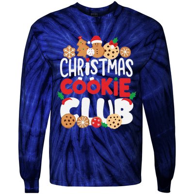 Christmas Cookie Club Holiday Baking Family Party Fun Tie-Dye Long Sleeve Shirt