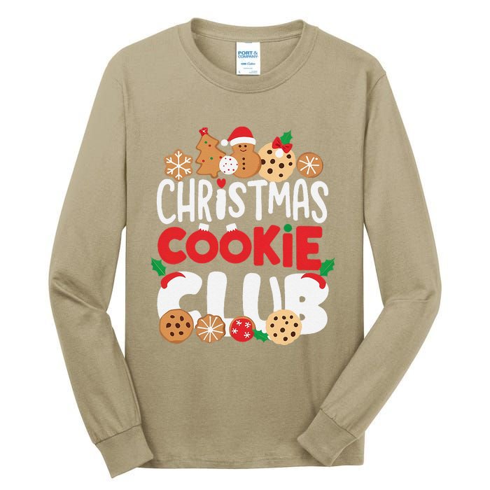 Christmas Cookie Club Holiday Baking Family Party Fun Tall Long Sleeve T-Shirt