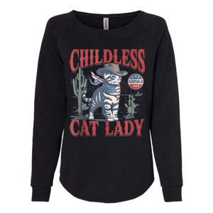 Cowboy Cat Childless Cat Lady For Kamala Election Voting Womens California Wash Sweatshirt