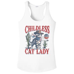 Cowboy Cat Childless Cat Lady For Kamala Election Voting Ladies PosiCharge Competitor Racerback Tank