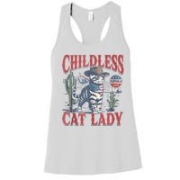 Cowboy Cat Childless Cat Lady For Kamala Election Voting Women's Racerback Tank