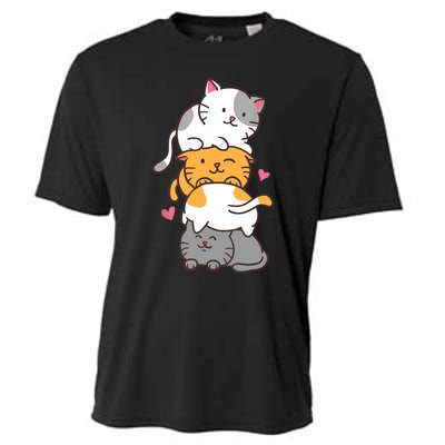 Cat Cats Cute Kitty Pile Anime Kawaii Neko Gift TShirt Cooling Performance Crew T-Shirt