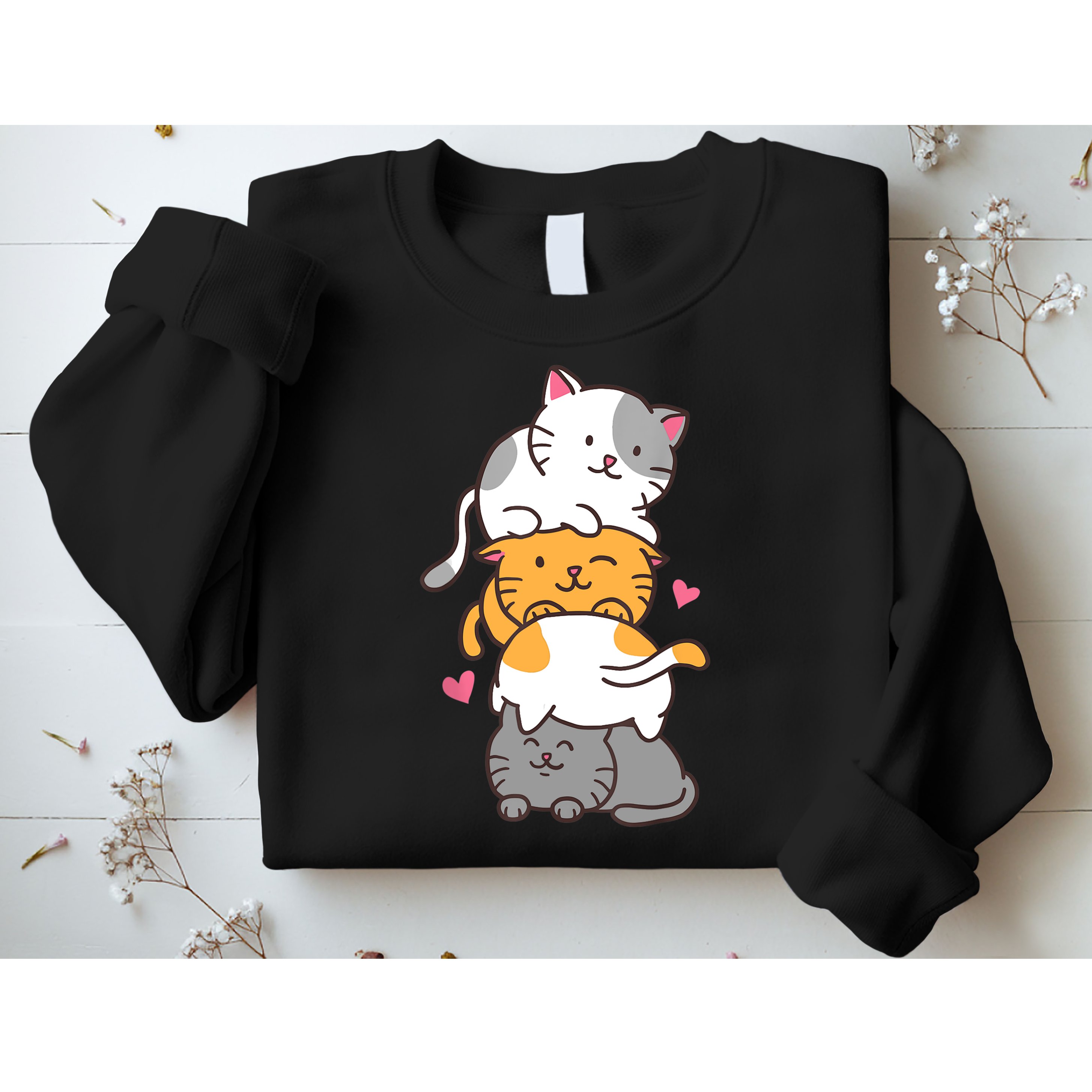 Cat Cats Cute Kitty Pile Anime Kawaii Neko Gift TShirt Sweatshirt
