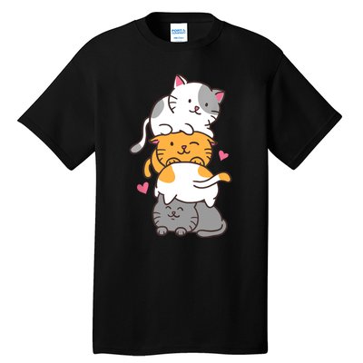 Cat Cats Cute Kitty Pile Anime Kawaii Neko Gift TShirt Tall T-Shirt