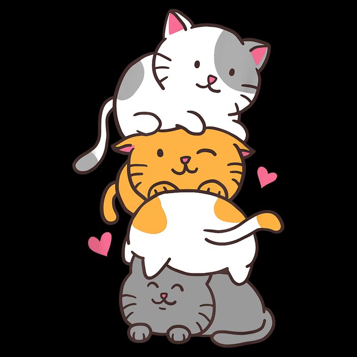 Cat Cats Cute Kitty Pile Anime Kawaii Neko Gift TShirt Bucket Hat