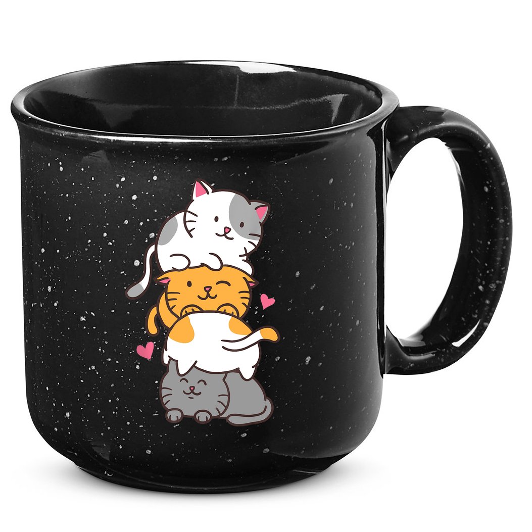 Cat Cats Cute Kitty Pile Anime Kawaii Neko Gift TShirt 15oz Campfire Ceramic Mug