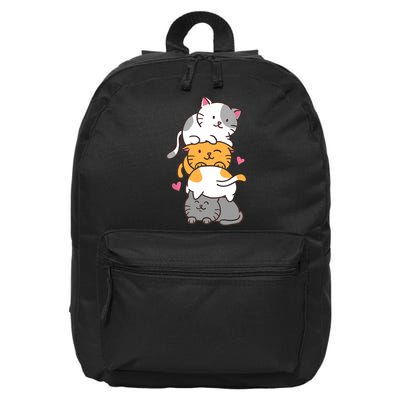 Cat Cats Cute Kitty Pile Anime Kawaii Neko Gift TShirt 16 in Basic Backpack