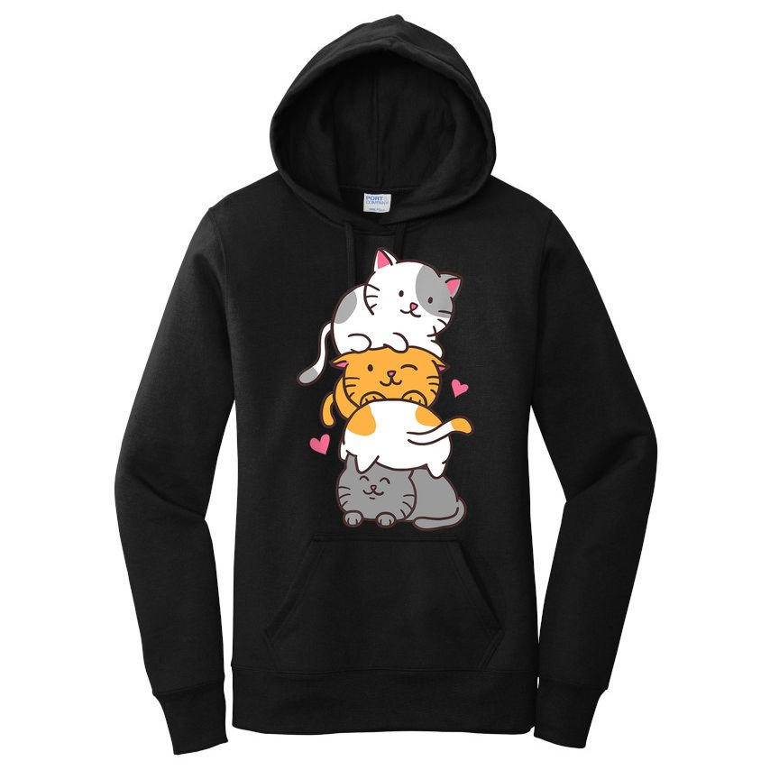 Cat Cats Cute Kitty Pile Anime Kawaii Neko Gift TShirt Women's Pullover Hoodie