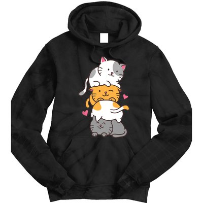 Cat Cats Cute Kitty Pile Anime Kawaii Neko Gift TShirt Tie Dye Hoodie