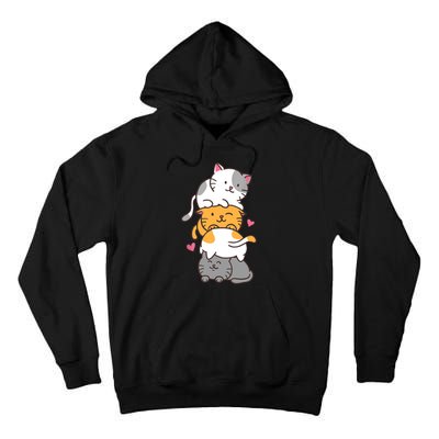 Cat Cats Cute Kitty Pile Anime Kawaii Neko Gift TShirt Tall Hoodie