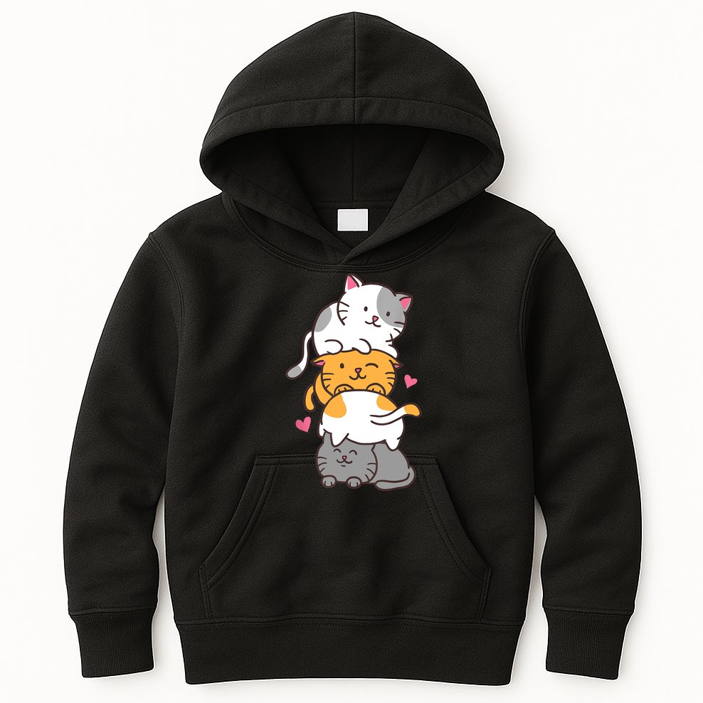 Cat Cats Cute Kitty Pile Anime Kawaii Neko Gift TShirt Kids Hoodie