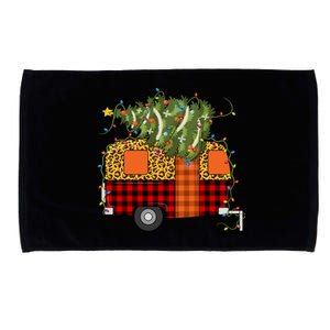 Camping Christmas Camper Camping Car Christmas Tree Lights Gift Microfiber Hand Towel