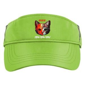 Ch Ch Ch Meow Meow Meow Scary Halloween Cat Funny Adult Drive Performance Visor