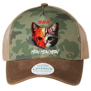 Ch Ch Ch Meow Meow Meow Scary Halloween Cat Funny Legacy Tie Dye Trucker Hat