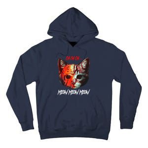 Ch Ch Ch Meow Meow Meow Scary Halloween Cat Funny Tall Hoodie