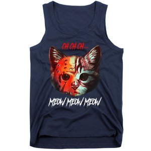 Ch Ch Ch Meow Meow Meow Scary Halloween Cat Funny Tank Top