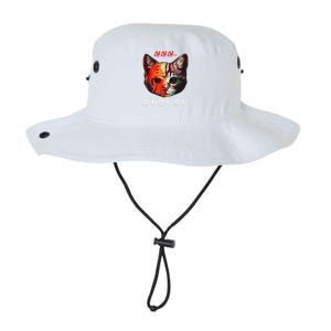 Ch Ch Ch Meow Meow Meow Scary Halloween Cat Funny Legacy Cool Fit Booney Bucket Hat