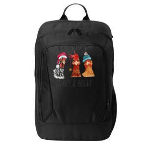 Cute Chickens Christmas Christmas Farm Animal Funny Holiday  City Backpack