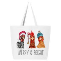 Cute Chickens Christmas Christmas Farm Animal Funny Holiday  25L Jumbo Tote