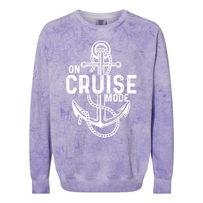 Cool Cruisinggiftmode Cruise Vacation Trip Funny Gift Colorblast Crewneck Sweatshirt