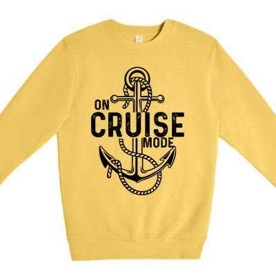 Cool Cruisinggiftmode Cruise Vacation Trip Funny Gift Premium Crewneck Sweatshirt