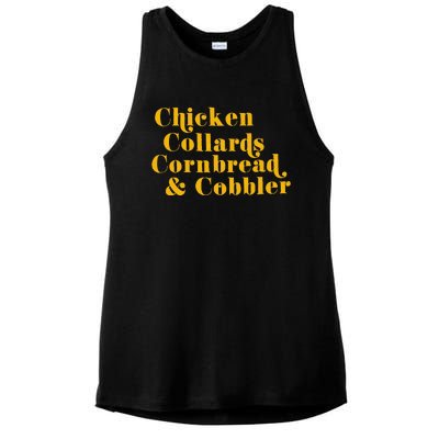 Chicken Collards Cornbread & Cobbler Ladies PosiCharge Tri-Blend Wicking Tank