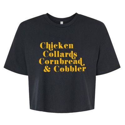 Chicken Collards Cornbread & Cobbler Bella+Canvas Jersey Crop Tee