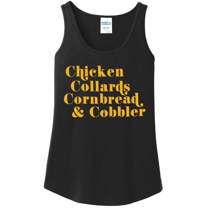 Chicken Collards Cornbread & Cobbler Ladies Essential Tank