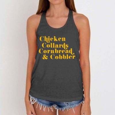 Chicken Collards Cornbread & Cobbler Women's Knotted Racerback Tank