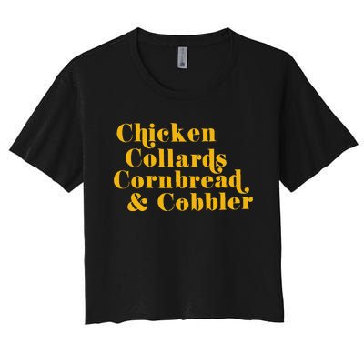 Chicken Collards Cornbread & Cobbler Women's Crop Top Tee