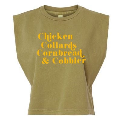 Chicken Collards Cornbread & Cobbler Garment-Dyed Women's Muscle Tee