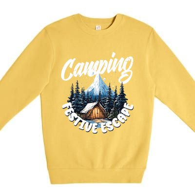 Camping Christmas Camper Camping Lover Gift Premium Crewneck Sweatshirt