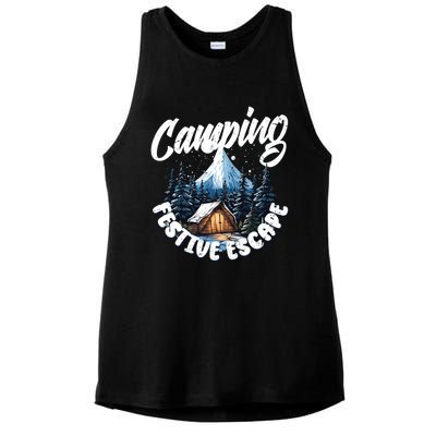 Camping Christmas Camper Camping Lover Gift Ladies PosiCharge Tri-Blend Wicking Tank