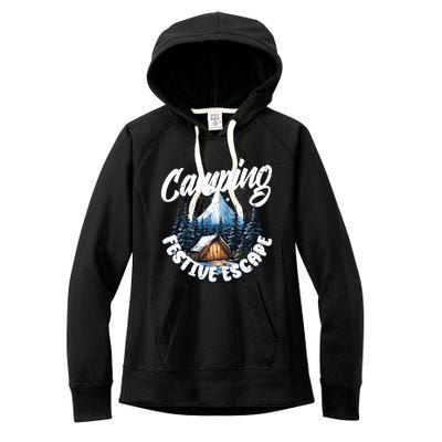 Camping Christmas Camper Camping Lover Gift Women's Fleece Hoodie