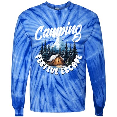 Camping Christmas Camper Camping Lover Gift Tie-Dye Long Sleeve Shirt