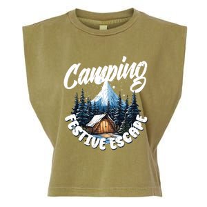 Camping Christmas Camper Camping Lover Gift Garment-Dyed Women's Muscle Tee