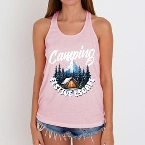 Camping Christmas Camper Camping Lover Gift Women's Knotted Racerback Tank