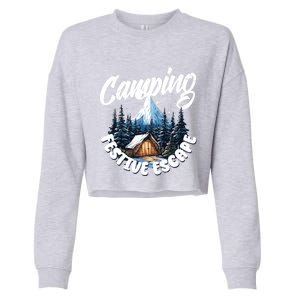 Camping Christmas Camper Camping Lover Gift Cropped Pullover Crew