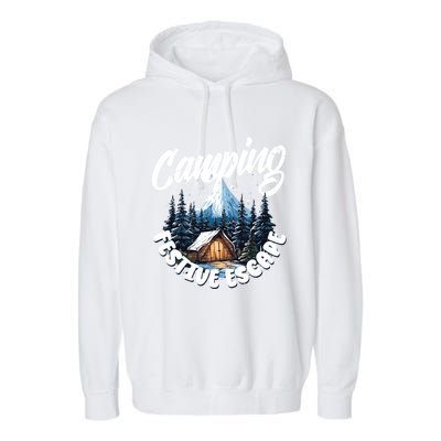 Camping Christmas Camper Camping Lover Gift Garment-Dyed Fleece Hoodie