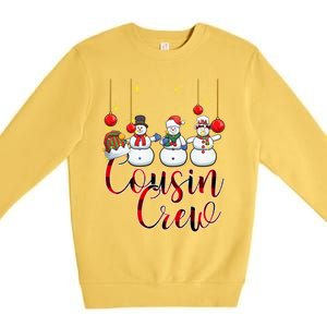 Christmas Cousin Crew Snow Team Squad Funny Xmas Pajamas Cool Gift Premium Crewneck Sweatshirt