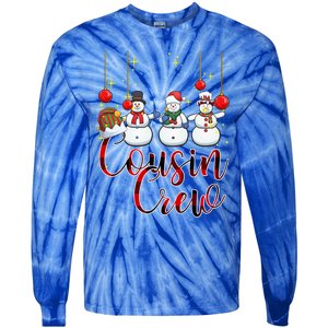 Christmas Cousin Crew Snow Team Squad Funny Xmas Pajamas Cool Gift Tie-Dye Long Sleeve Shirt