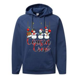 Christmas Cousin Crew Snow Team Squad Funny Xmas Pajamas Cool Gift Performance Fleece Hoodie