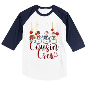 Christmas Cousin Crew Snow Team Squad Funny Xmas Pajamas Cool Gift Baseball Sleeve Shirt