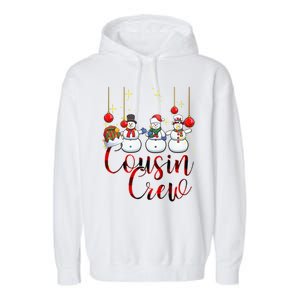 Christmas Cousin Crew Snow Team Squad Funny Xmas Pajamas Cool Gift Garment-Dyed Fleece Hoodie