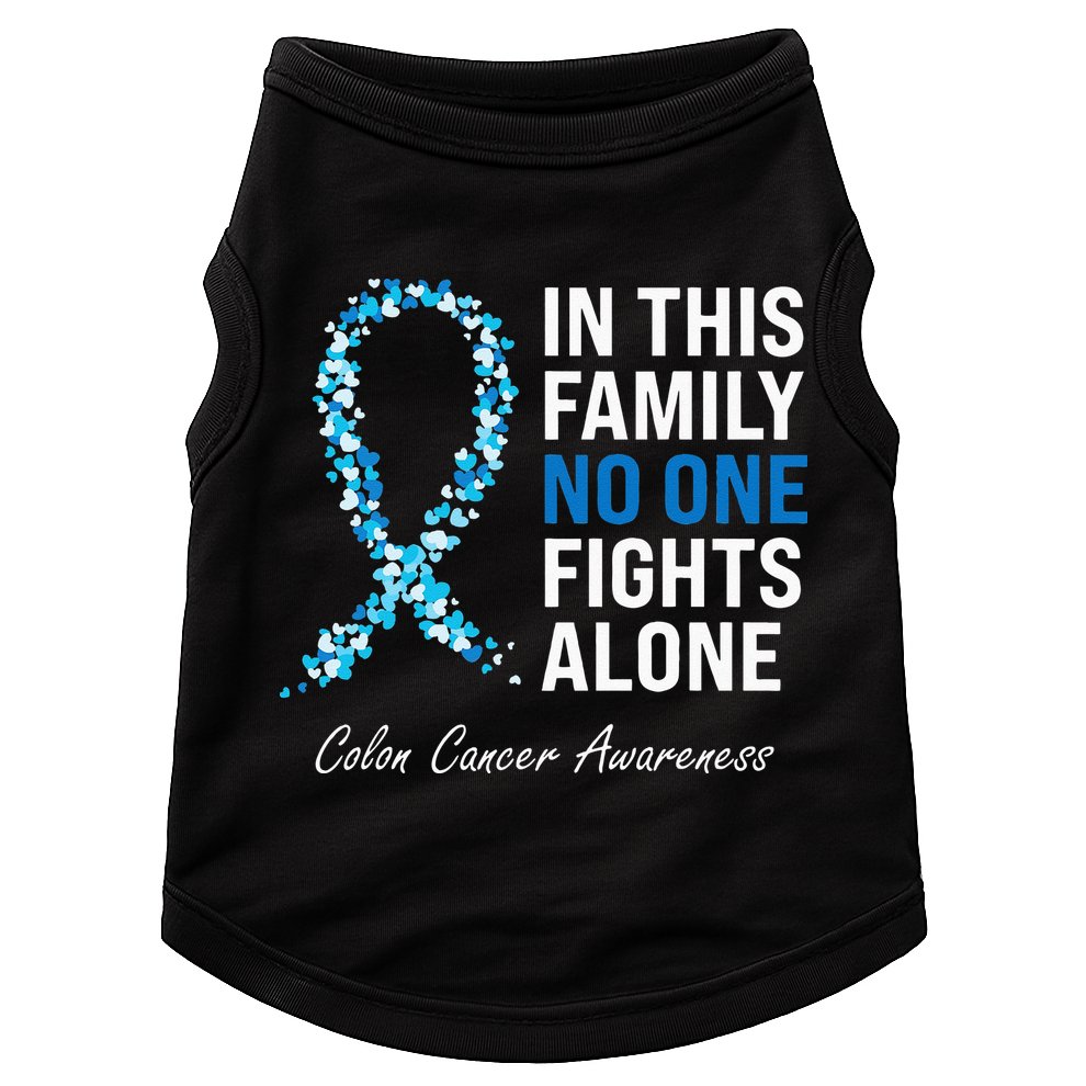 Colorectal Cancer Colon Cancer Blue Ribbon Doggie Tank