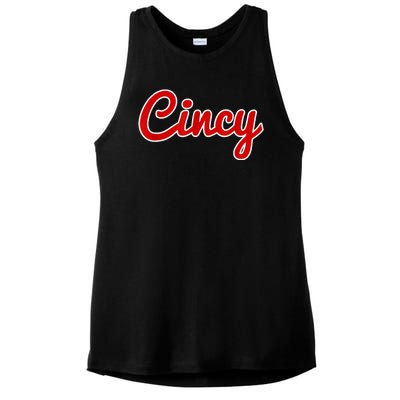 Cincy Cincinnati Ladies PosiCharge Tri-Blend Wicking Tank