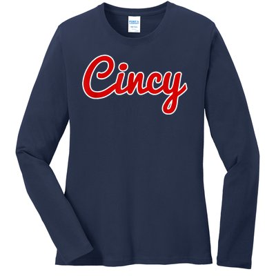 Cincy Cincinnati Ladies Long Sleeve Shirt